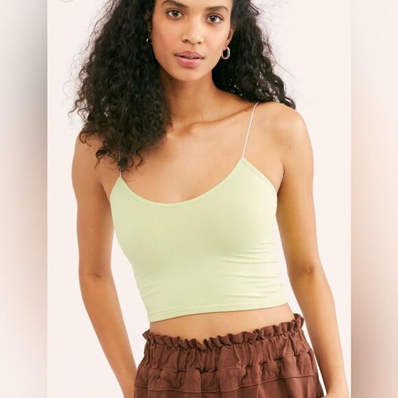 Free People Skinny Strap Brami Royal Fern Green NWT - Picture 1 of 9